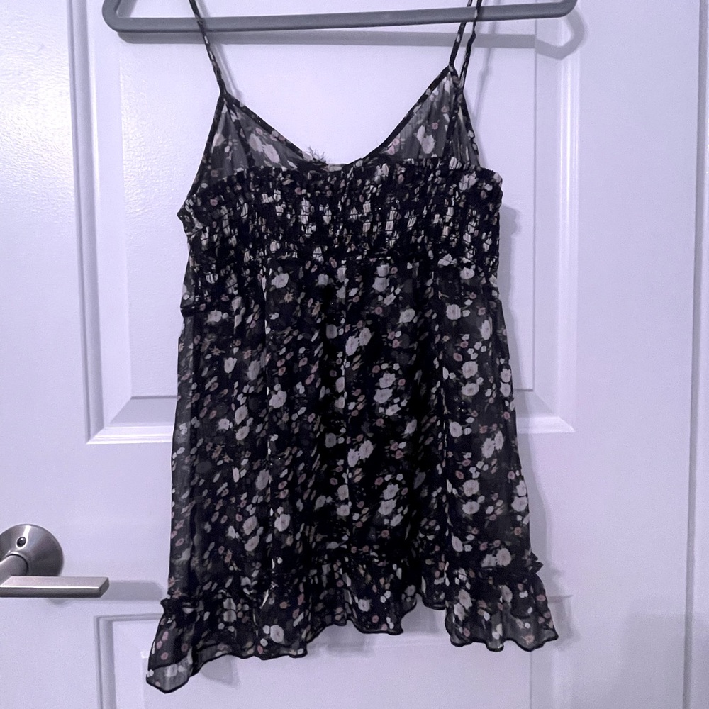 Express - Floral Ruffle Tank - Picture 2 of 9